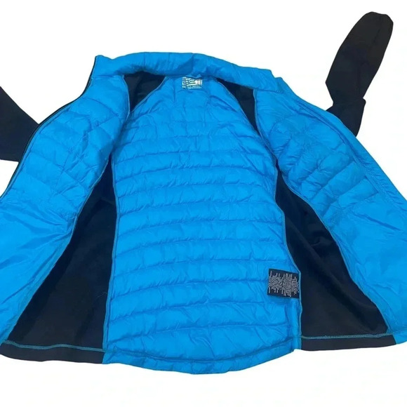 32 Degrees Ultra Light Down Black Blue Full Zip Jacket Women’s size XL New - Picture 3 of 15